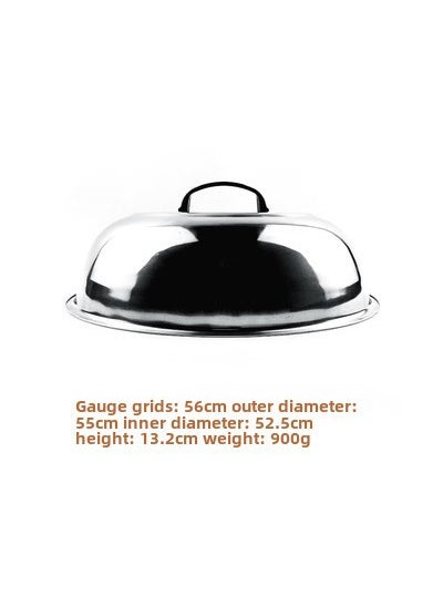 Stainless Steel Kitchen Pot Lids Deep Dome Universal 56cm Senwogai