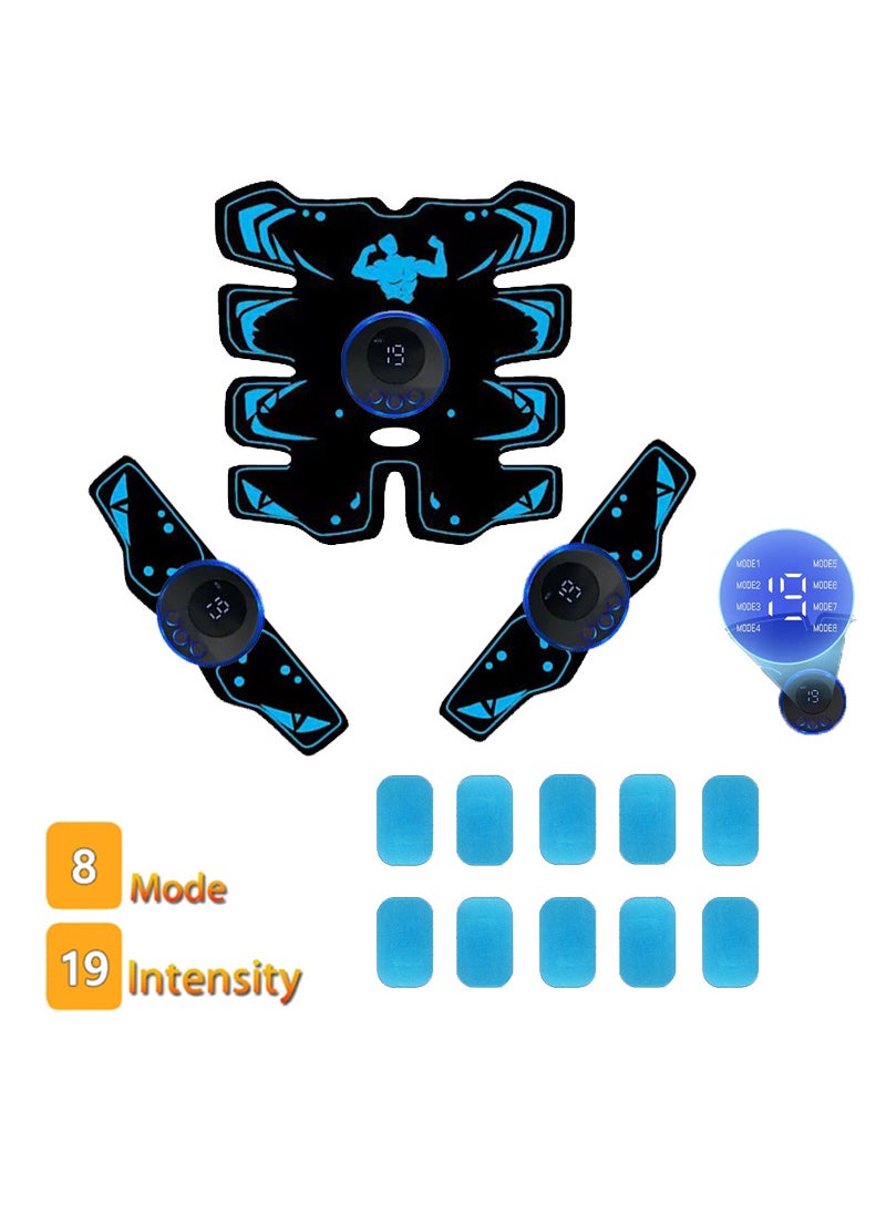 New EMS Abdominal Trainer 8-Pack Muscle Toner Home Fitness Three-piece set + 10 pieces of gel