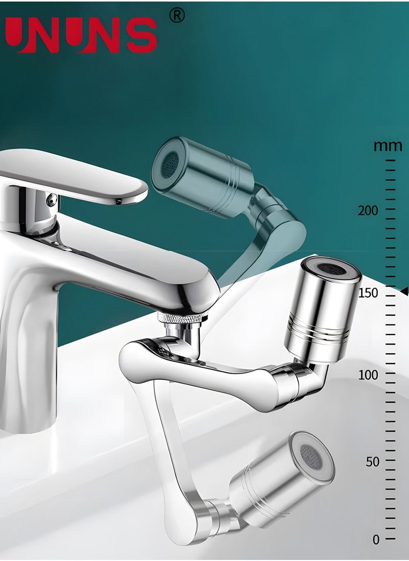 Universal Rotating Faucet Extender 1080° Large-Angle Rotating Robotic Arm Water Nozzle Faucet Adaptor,Faucet Aerator,Splash Filter Kitchen Tap Extend,Faucets Bubbler