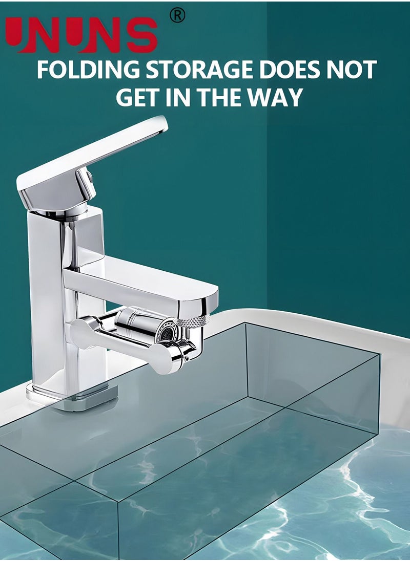 Universal Rotating Faucet Extender 1080° Large-Angle Rotating Robotic Arm Water Nozzle Faucet Adaptor,Faucet Aerator,Splash Filter Kitchen Tap Extend,Faucets Bubbler