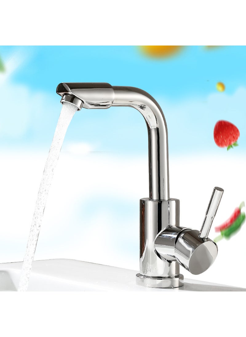 Rotating 304 Stainless Steel Faucet Hot/Cold Mixer