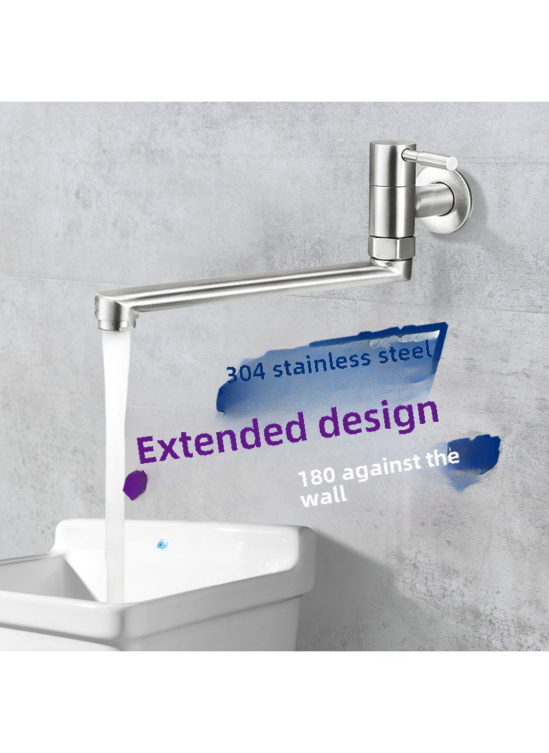 304 Stainless Extended Mop Sink Faucet