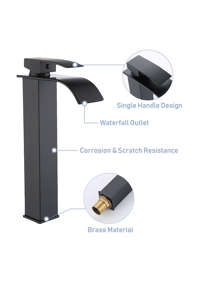 Waterfall Faucet, Bathroom Sink Faucet, With 2 Hose