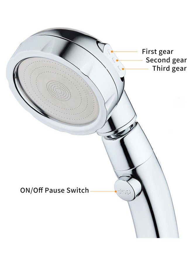 Rotatable Handheld Shower Head Silver 25.00x10.00x10.00cm