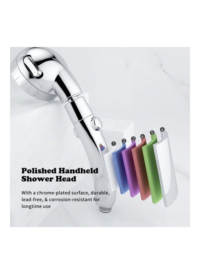 Rotatable Handheld Shower Head Silver 25.00x10.00x10.00cm