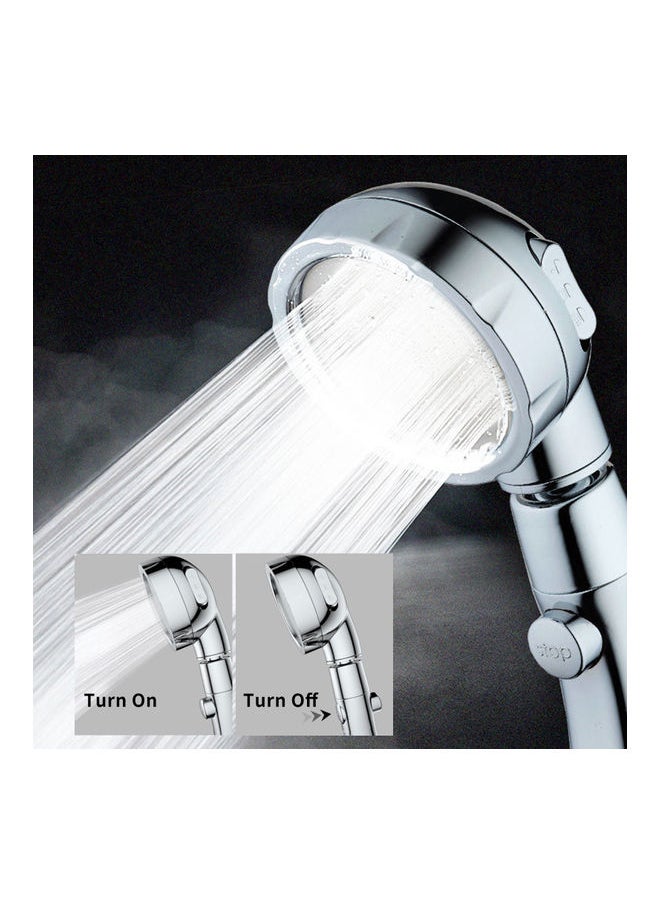 Rotatable Handheld Shower Head Silver 25.00x10.00x10.00cm