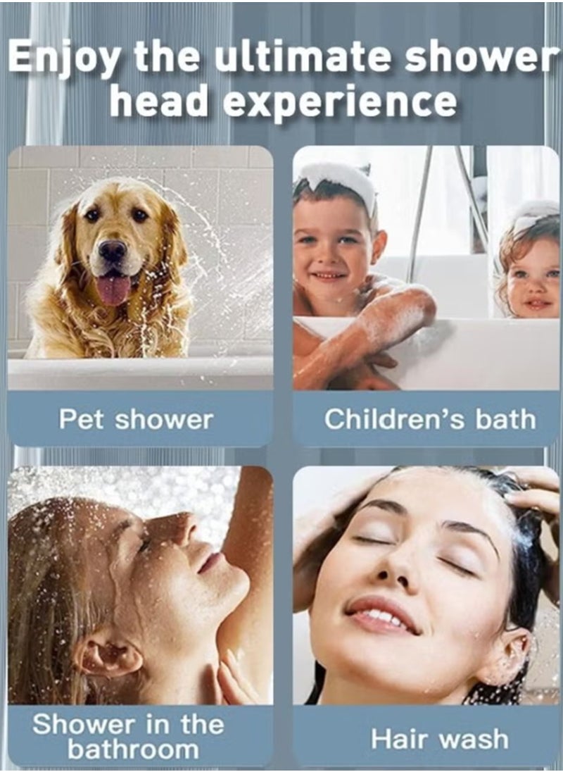 Handheld Shower Filter Shower Head (5 Modes), High Pressure Shower Head Removes Chlorine and Impurities, Massages Scalp, Prevents Hair Loss and Dry Skin