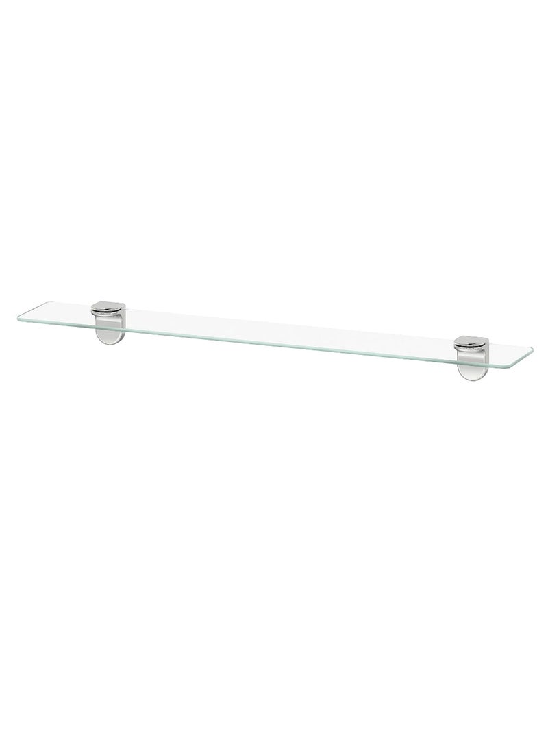 Chrome Plated Bathroom Wall Shelf Silver/Clear