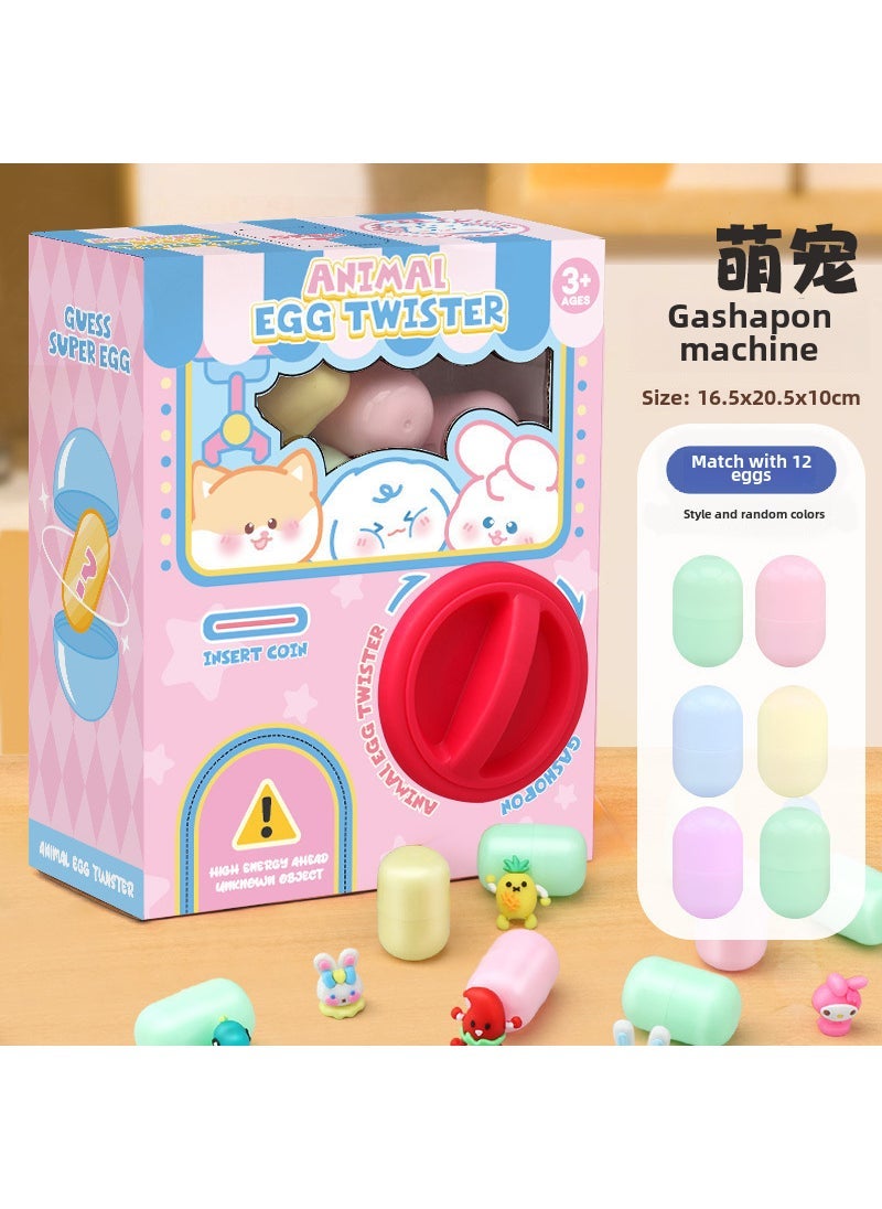 1 x 5 pcs Melody Mini Claw Machine Cute Pet Gashapon Machine [12 Gashapon Eggs]]