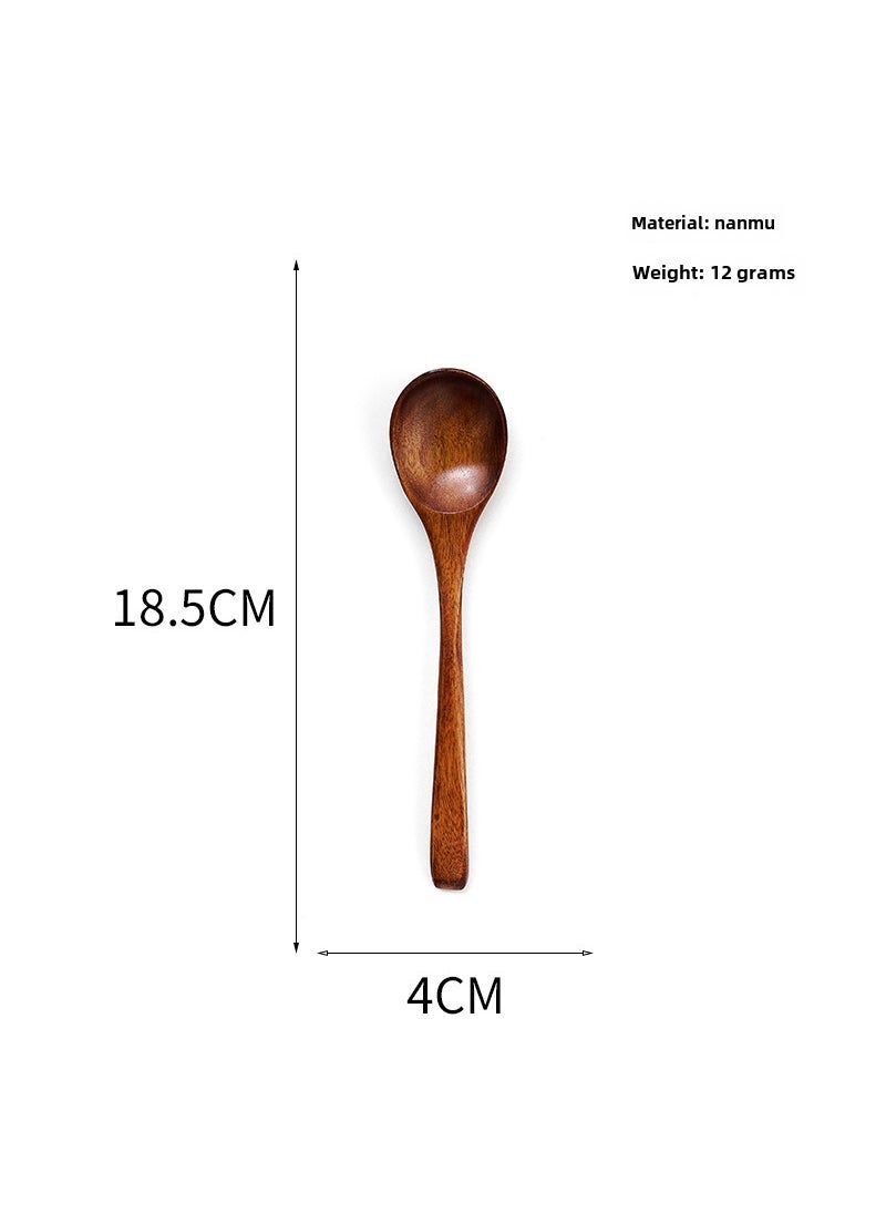 1 x 5 pcs Childrens Honey Stirring Coffee Spoon 18.5cm Round Tail