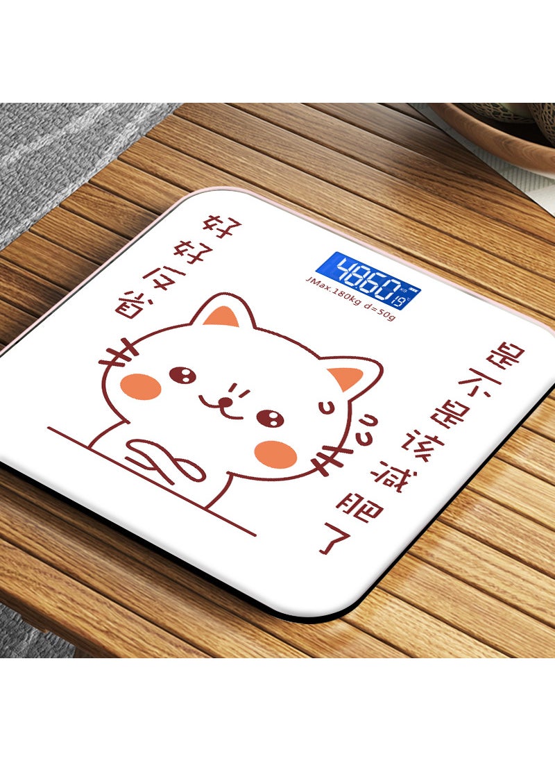 Precision Bluetooth Body Scale for Adults Battery Reflection Cat