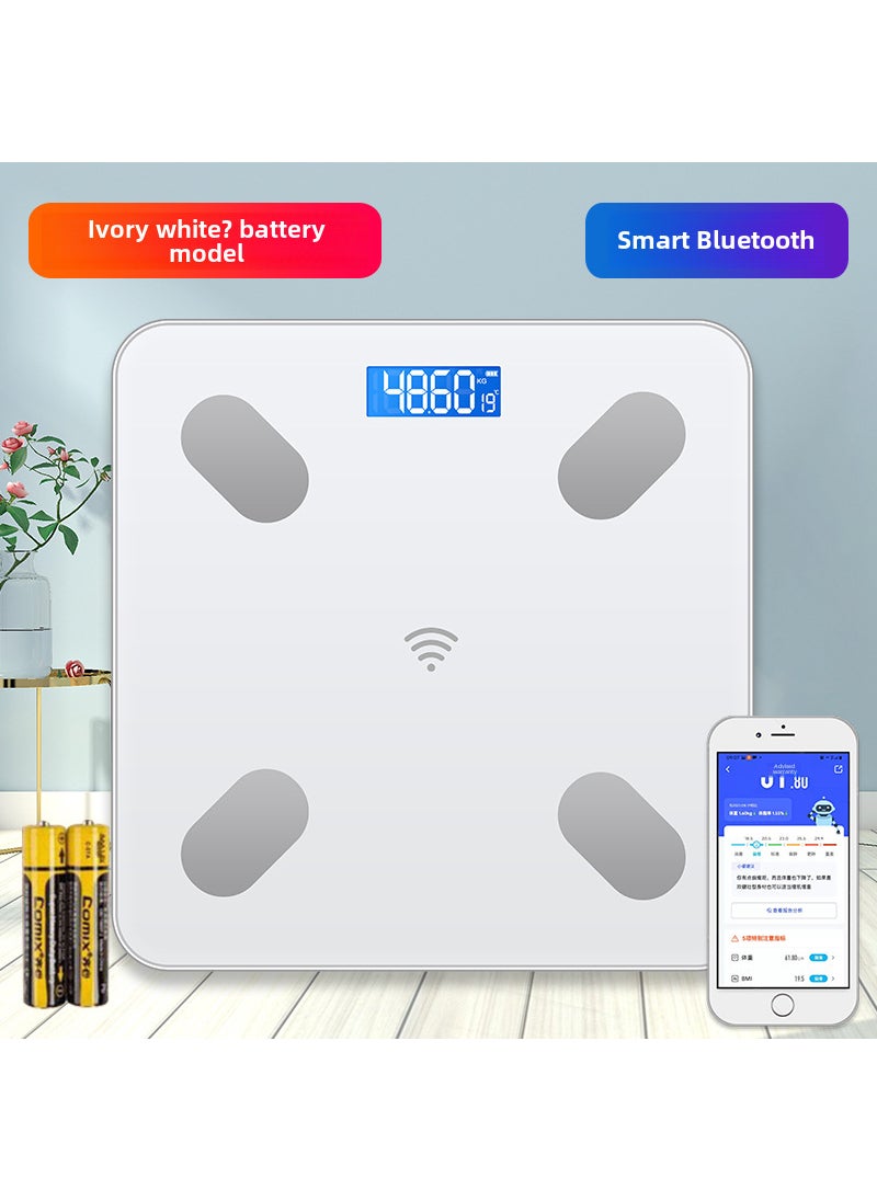 Precision Bluetooth Body Scale for Adults Battery Ivory [Bluetooth Body Fat Scale]]