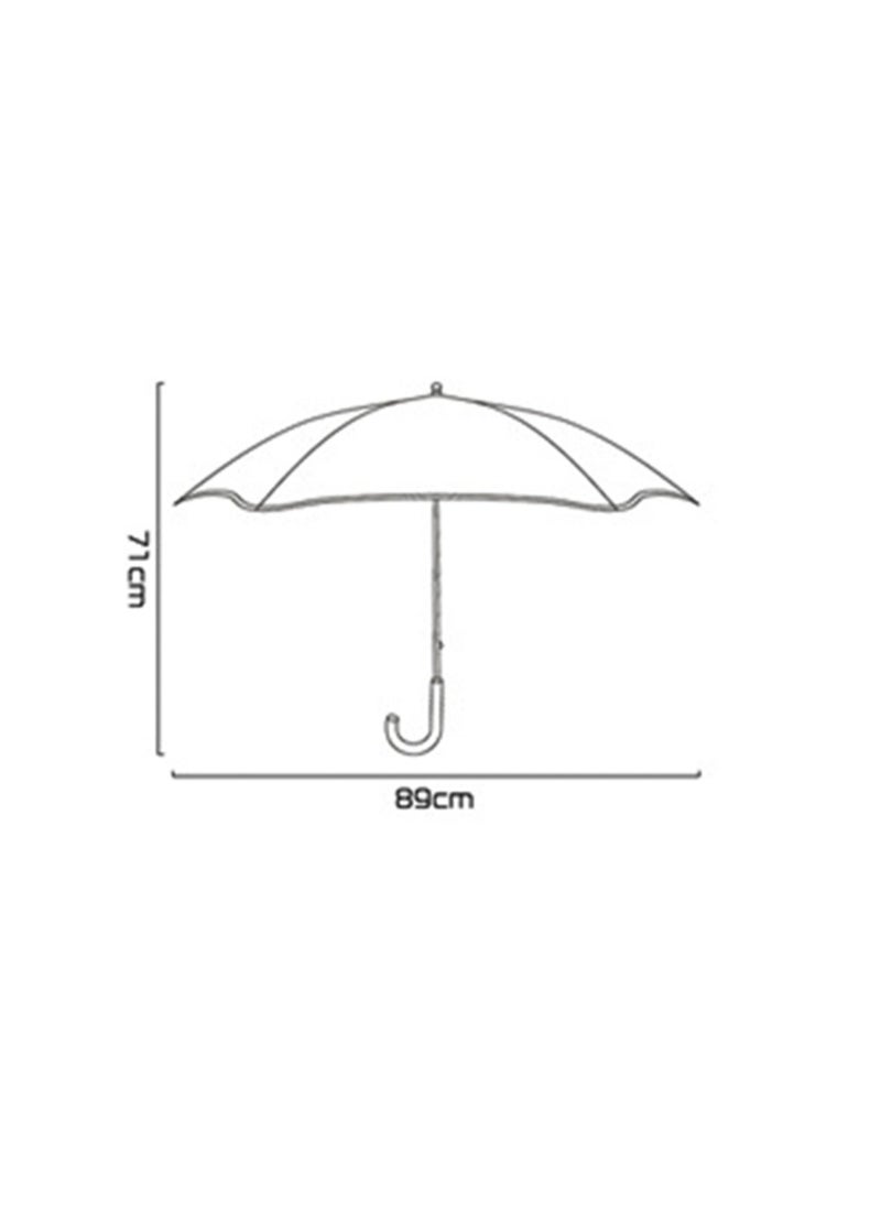 Cute Cartoon Pattern Children'S Umbrella, Black Plastic Material Dual-Purpose Umbrella, Suitable For Boys And Girls, Elementary School Students, Infants And Young Children, Medium-Sized Long Handle With Pulleys, Reflective Rounded Corners (Pink Bunny)