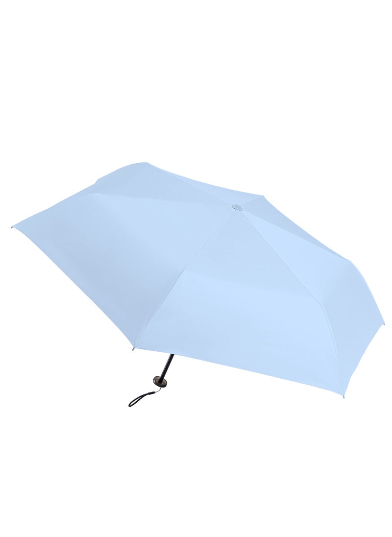 Luxury Lightweight UPF Sun Umbrella for Women Light Blue-Ultra Light 6 Bone Solid Color