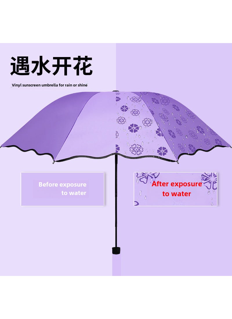 1 x 5 pcs Creative Blossom Water-Reactive Sun Umbrella random color