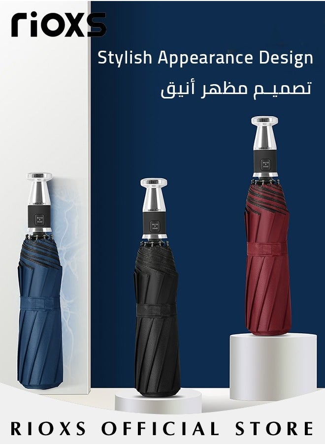 Compact Travel Umbrella with Automatic Open/Close Handle and UV Protection, Automatic Umbrella with Strong Windproof Waterproof Ability and Durability, High Cost-effective Portable Umbrella, Convenient to Carry