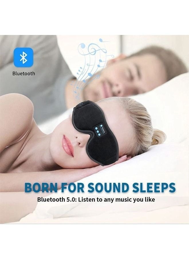 Mask For Sleep Headphones Bluetooth 3D Eye Mask Music Play Sleeping Headphones with Built-in HD Speaker