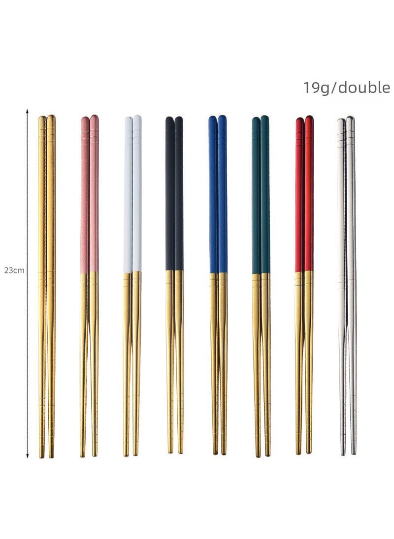 304 stainless steel chopsticks insulated Chinese household chopsticks can be high temperature disinfection children's chopsticks manufacturers wholesale can add logo 19cm chopsticks [304 material] (plus laser logo) cloth wheel light
