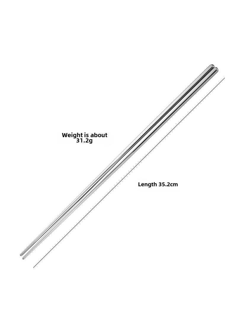 Stainless Steel 304 Extended Wooden Handle Chopsticks 40cm All-steel chopsticks