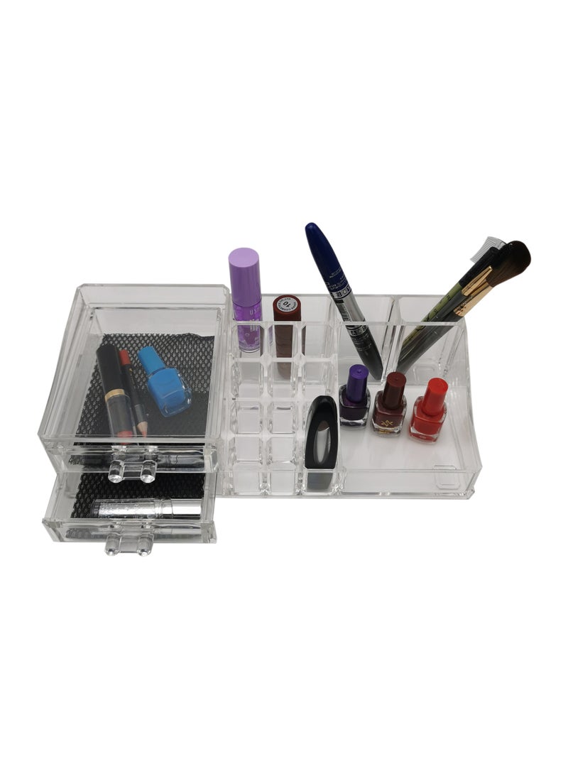 Clear Elegance: Premium Acrylic Cosmetic Makeup Organizer