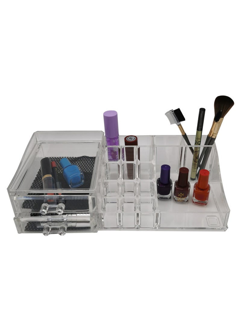 Clear Elegance: Premium Acrylic Cosmetic Makeup Organizer