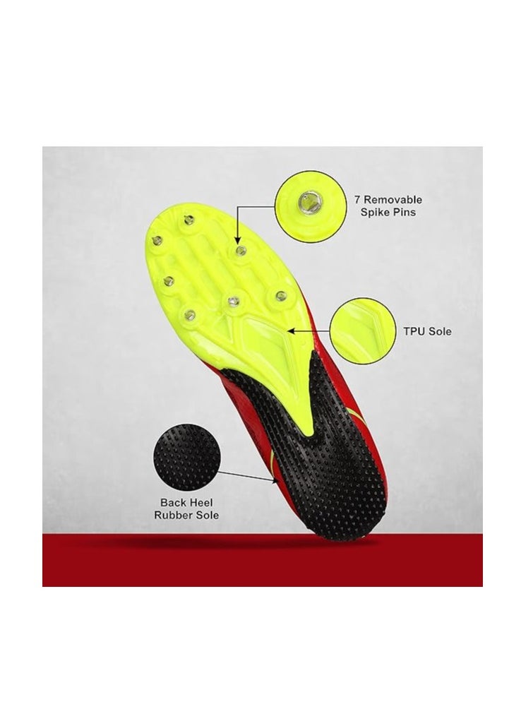 Spirit Spikes Running Shoes | For Running, Jogging, Training, Gym |Mesh/PVC synthetic leather | Comfortable | Cushion | Light Weight