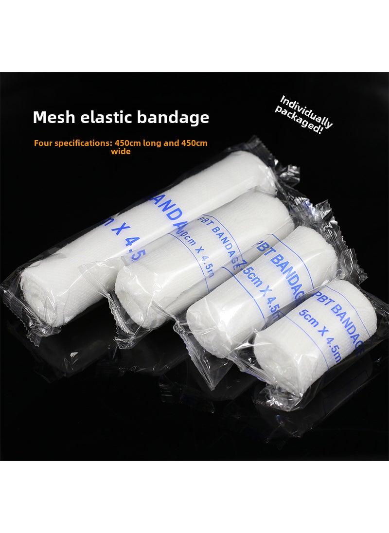 Elastic PBT Bandage, Breathable Ankle Wrap Splint White