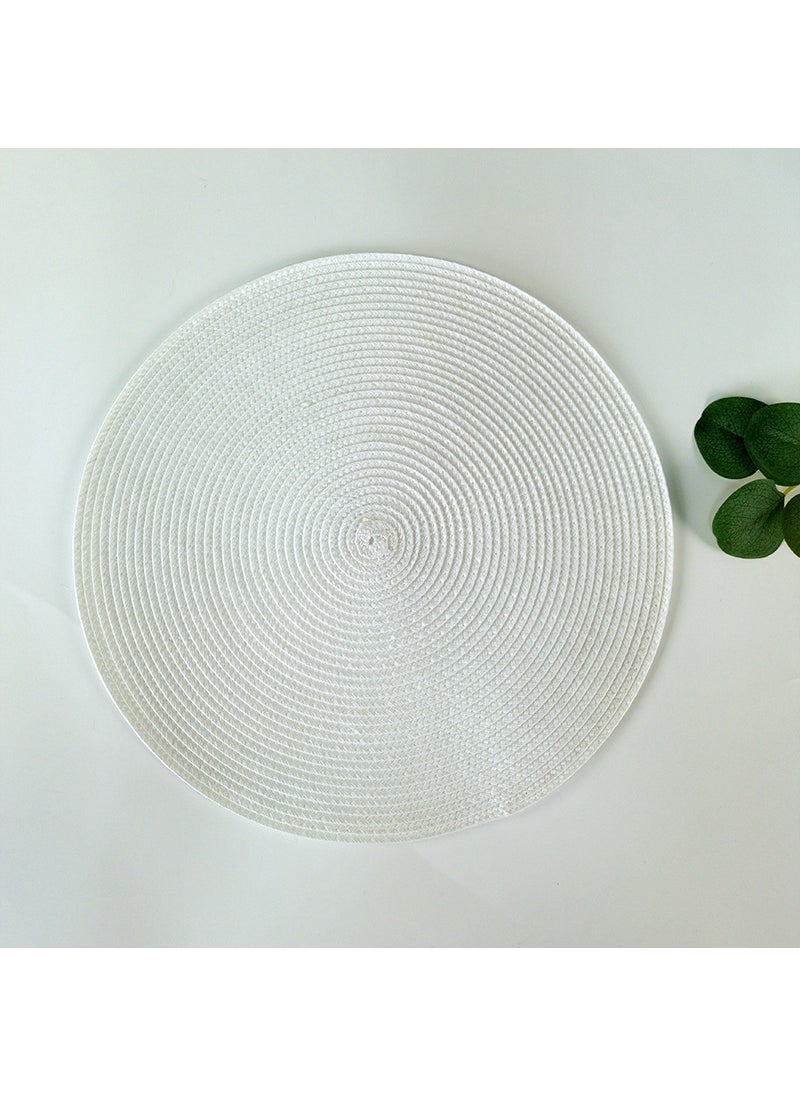 PP Handwoven Placemats Heat-Resistant Cup Pads White