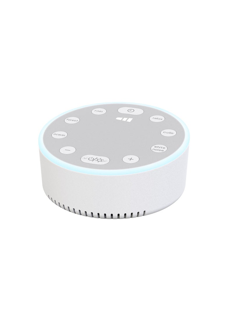 1 x 5 pcs White Noise Sleep Aid Mood Lamp Music Smart Speaker White