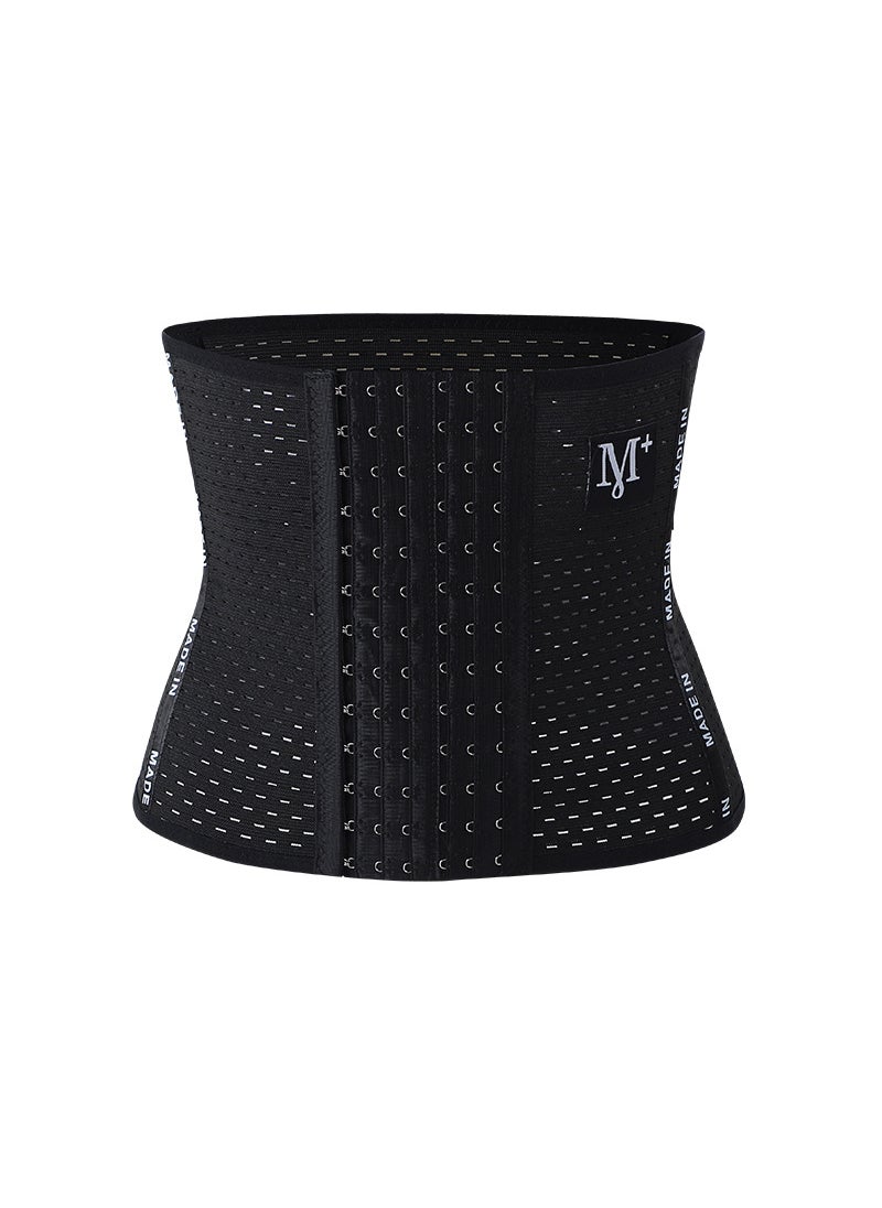 Womens Sporty M-Letter Waist Trainer Belt Black