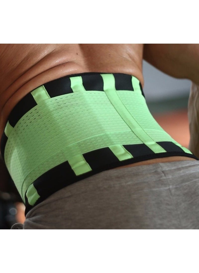 Fitness Sweat Waist Belt Support Wrap Green