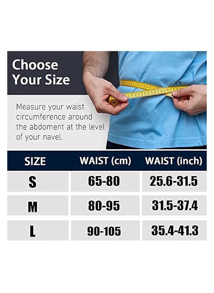 Lumbar Waist Support Belt Strong Lower Back Brace Support Corset Belt Waist Trainer Sweat Slim Belt for Sports Pain Relief (Large)