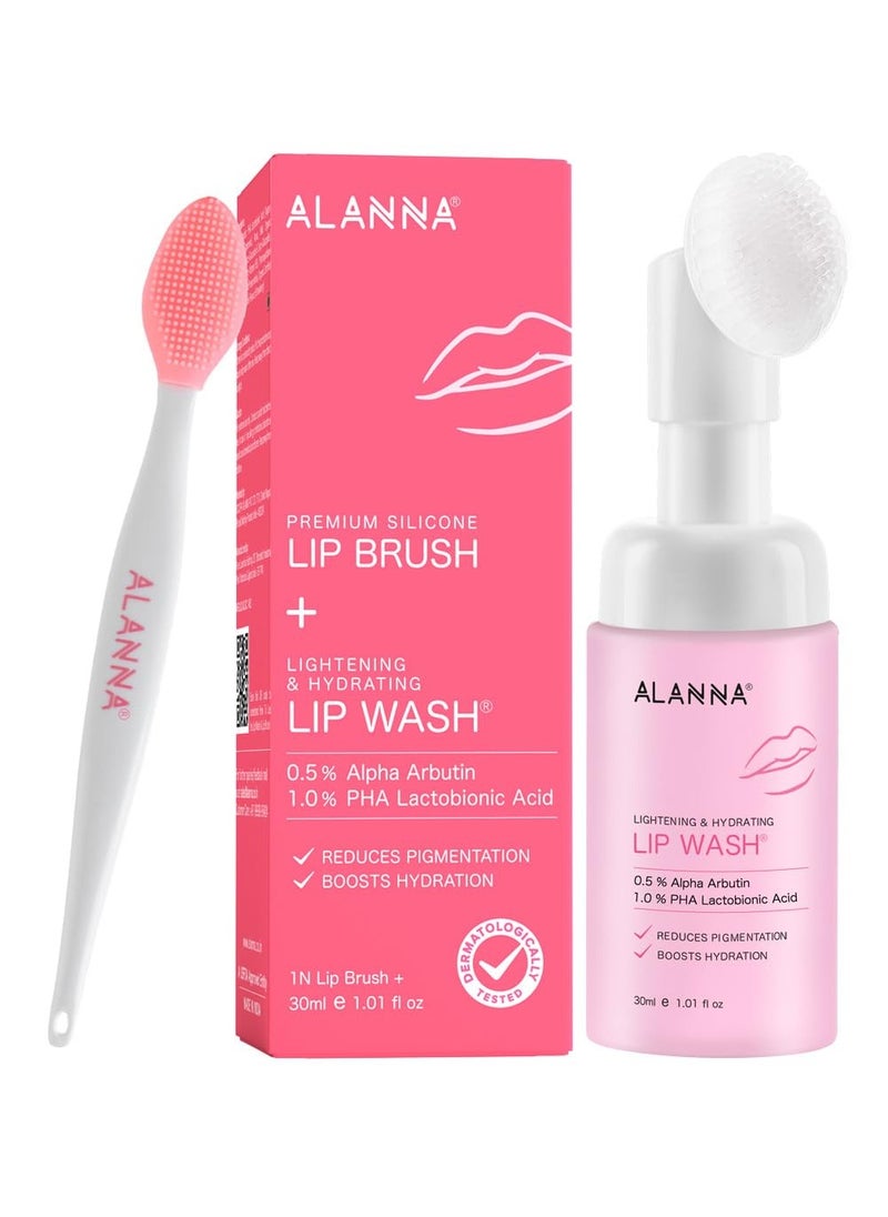 Lip Wash for Women | Hydration Boost | Soft & Smooth Lips | Cleanses & Hydrates | 0.5% Alpha Arbutin & PHA Lactobionic