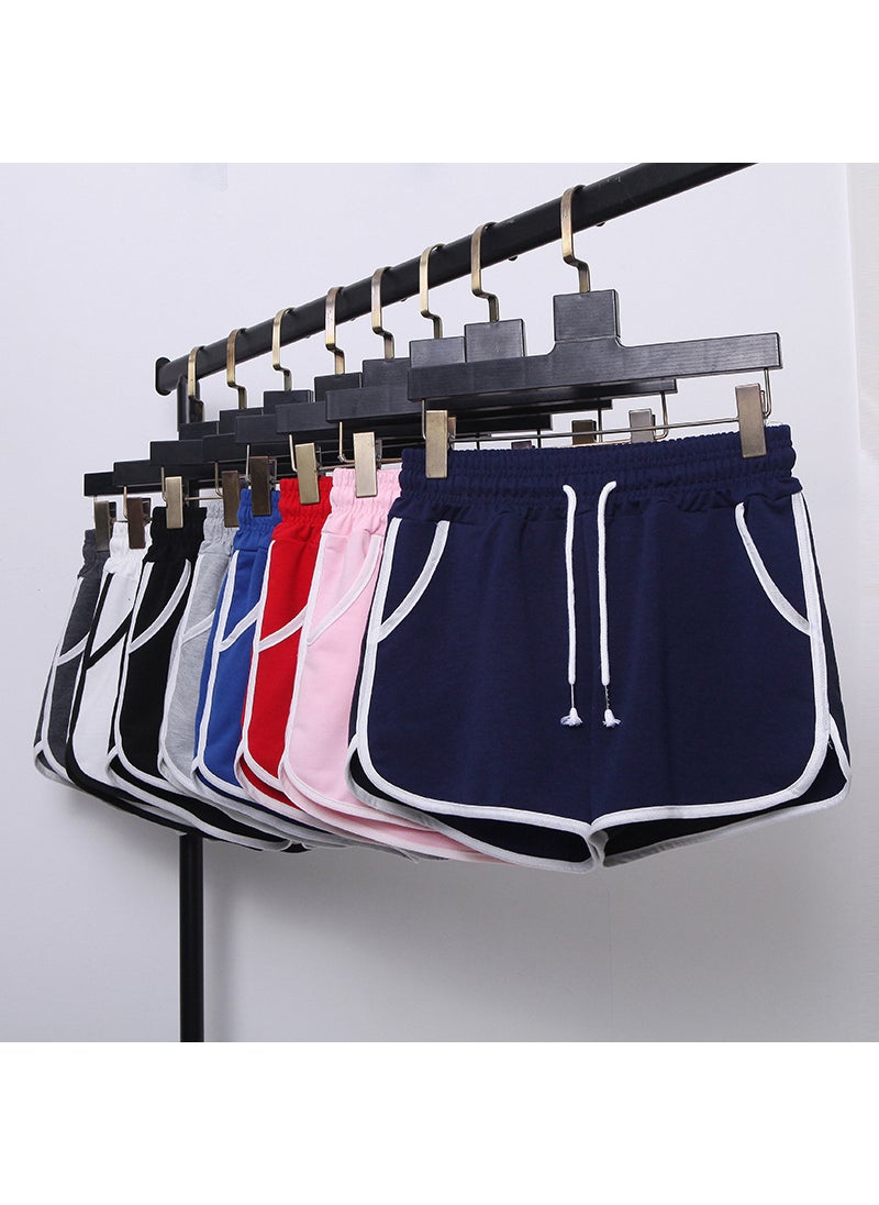 1 x 5 pcs 2024 Summer Womens Loose Running Shorts White