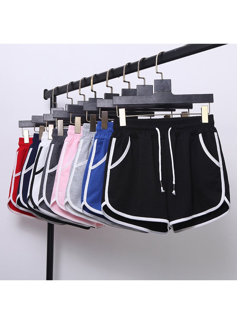 1 x 5 pcs 2024 Summer Womens Loose Running Shorts Black