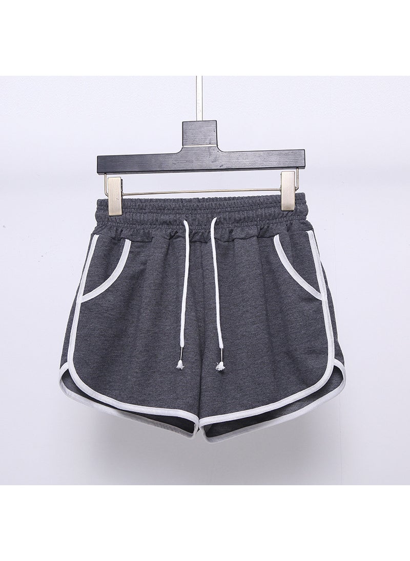 1 x 5 pcs 2024 Summer Womens Loose Running Shorts Dark gray