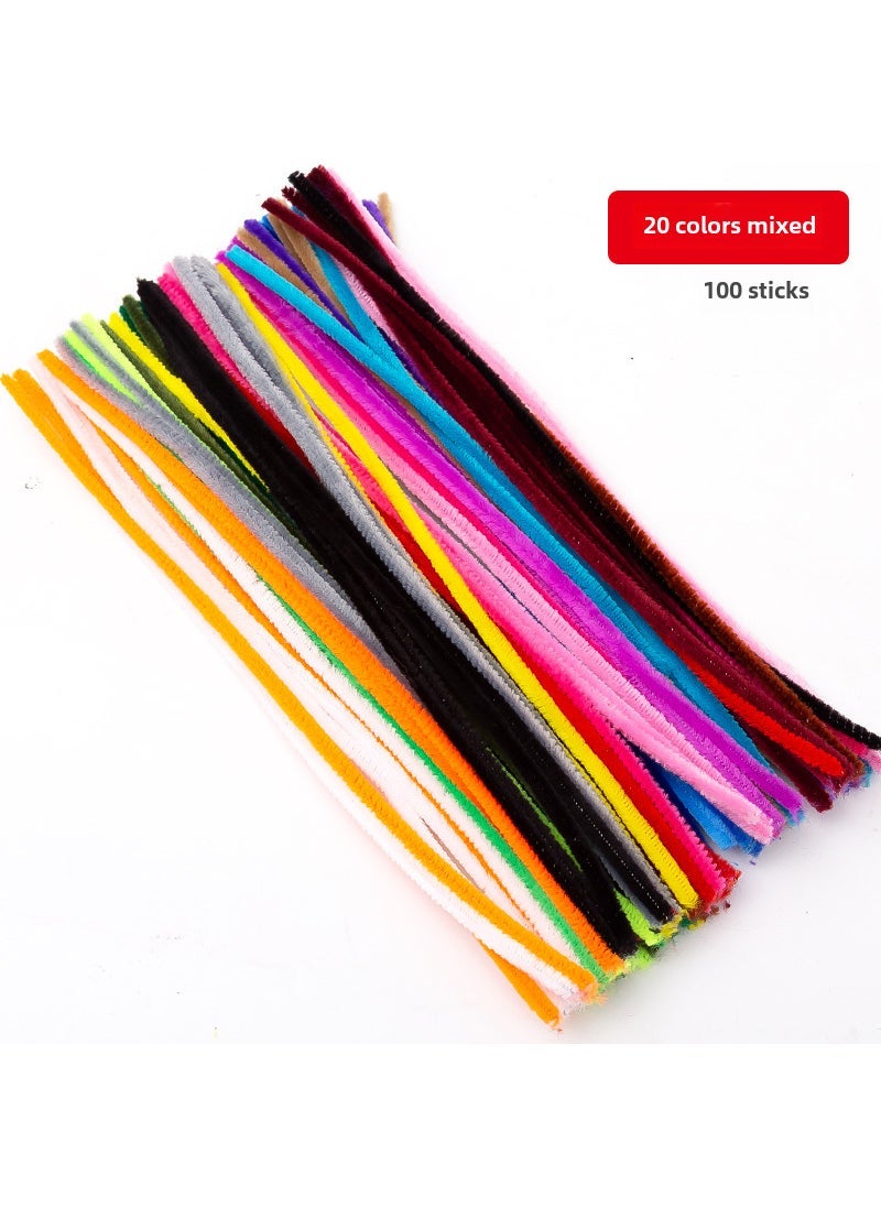 Twist bar diy handmade material bag making bold encryption super dense Niuniu bar bouquet wool root toys wholesale 20 color 100 root