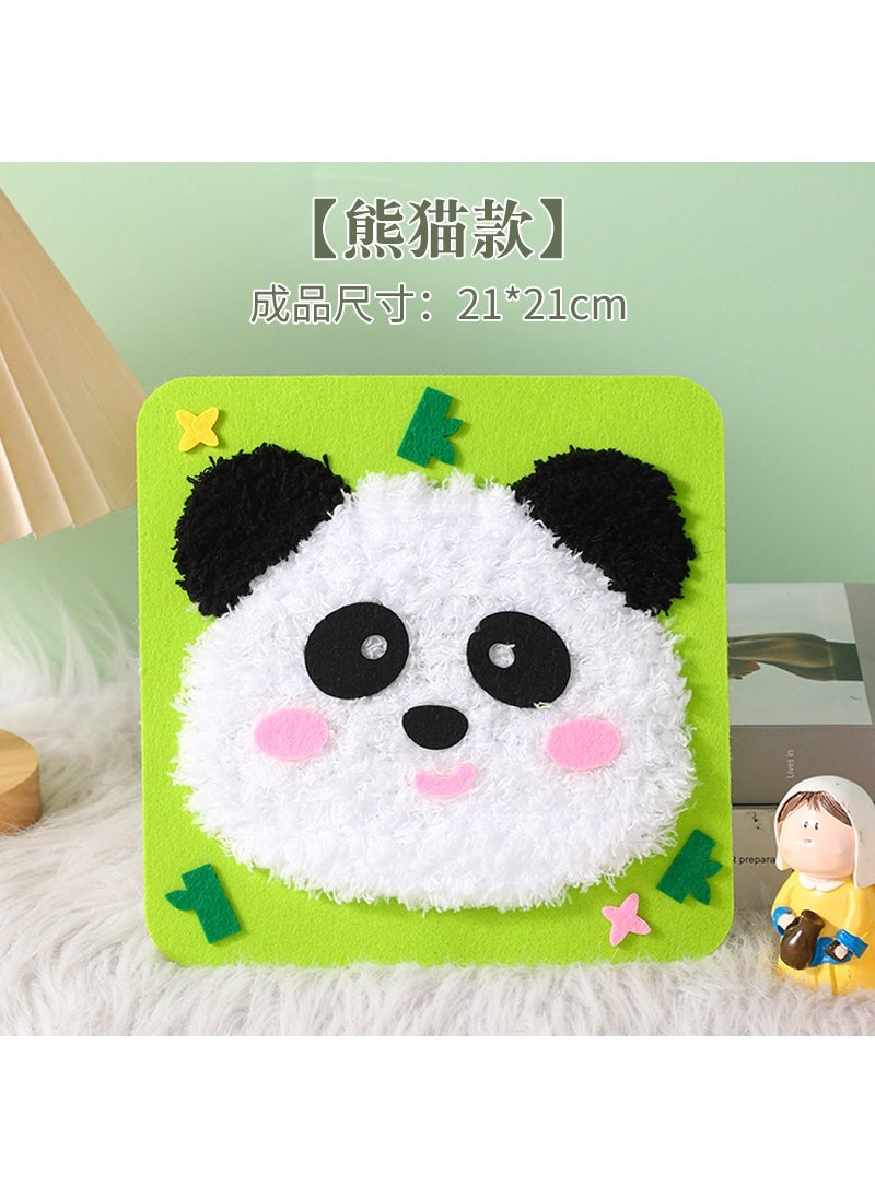 Kids DIY Embroidery Craft Kit Cartoon Yarn Art Panda