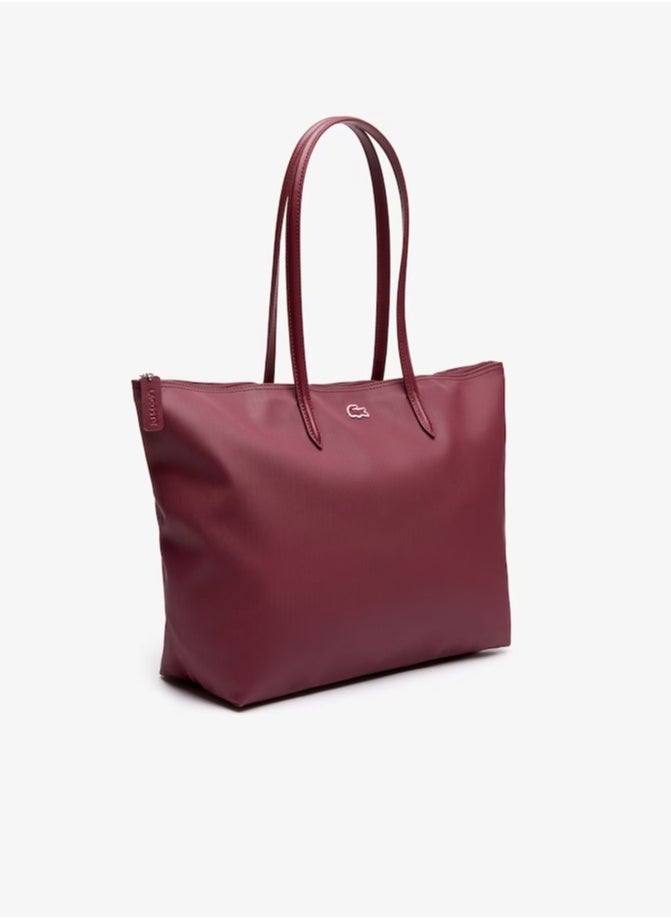 Women's L12.12 Concept Fashion Versatile Large Capacity Zipper Handbag Tote Bag Shoulder Bag Large Size Wine Red 45cm * 30cm * 12cm