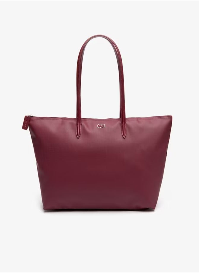 Women's L12.12 Concept Fashion Versatile Large Capacity Zipper Handbag Tote Bag Shoulder Bag Large Size Wine Red 45cm * 30cm * 12cm