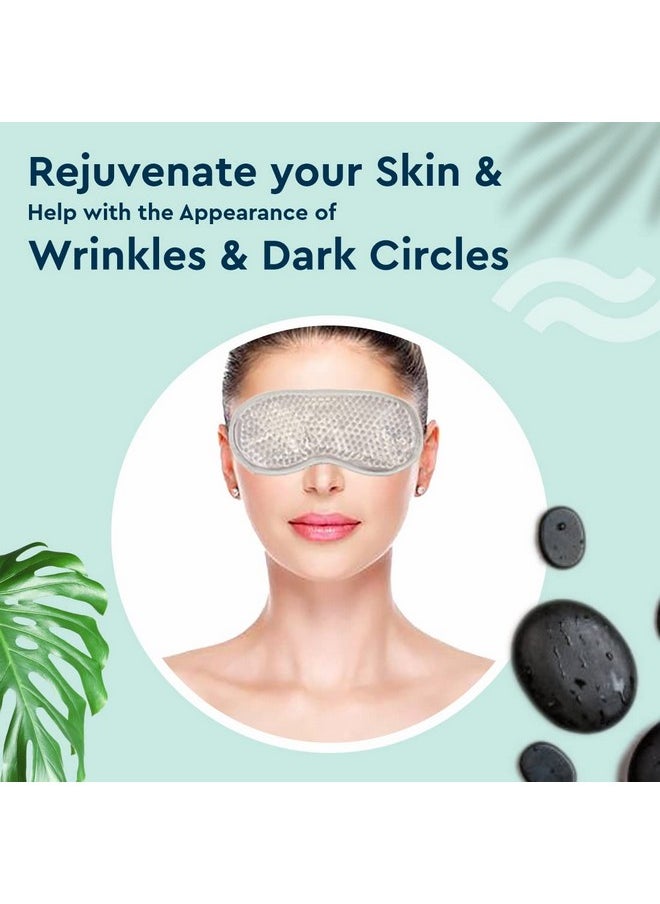 Soothing Eye Gel Mask | Ideal For Puffy Eyes And Dark Circles | Soothe And Depuff Tired Eyes | Can Be Used As Sleeping Mask While Travelling | Grey