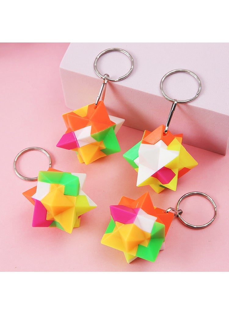 1 x 5 pcs 3D Puzzle Ball Assembly Brain Teaser Kids Anise (with key chain) 100/bag