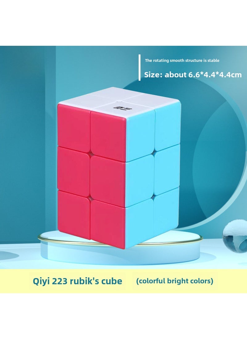 Qiyi Warriors Set Sail 2345 6 Pyramid Maple Leaf Rubiks Cube and Other Hot-selling Childrens Educational Early Education Toys Qiyi 223 Rubik's Cube (Color)