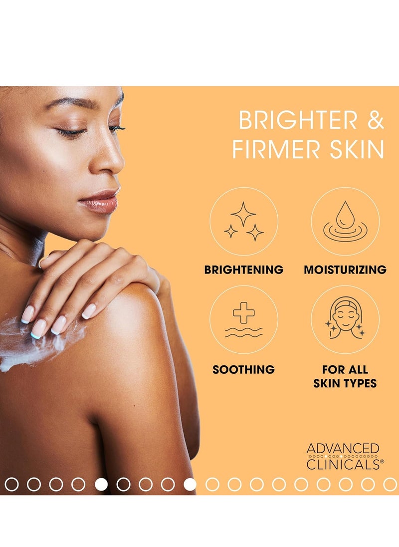 Advanced Clinicals Vitamin C Cream Face & Body Lotion Moisturizer | Anti Aging Skin Care Firming & Brightening Cream For Body, Face, Uneven Skin Tone, Wrinkles, & Sun Damaged Dry Skin, 16 Oz