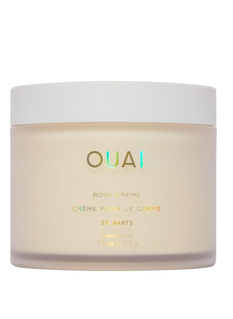 OUAI Body Cream, St. Barts - Hydrating Whipped Body Cream with Cupuaçu Butter, Coconut Oil and Squalane - Softens Skin and Delivers Healthy-Looking Glow - Sulfate-Free Skin Care - 7.5 Oz