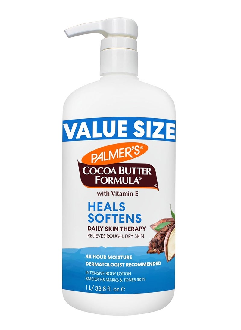 Palmer's Cocoa Butter Formula Daily Skin Therapy Lotion, Pump Bottle, 33.8 Ounces