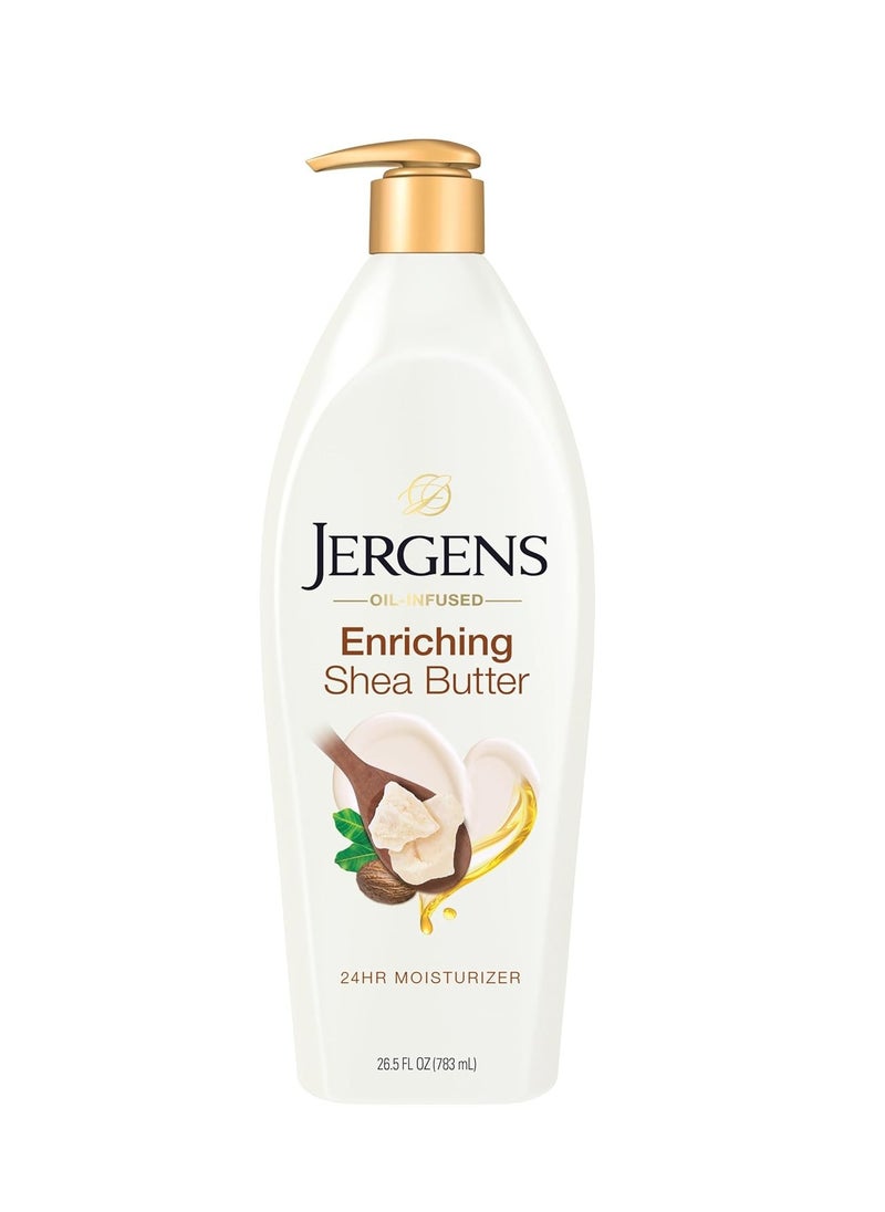 Jergens Hand and Body Lotion, Pure Shea Butter Deep Conditioning Body Moisturizer, Dermatologist Tested, 26.5 oz