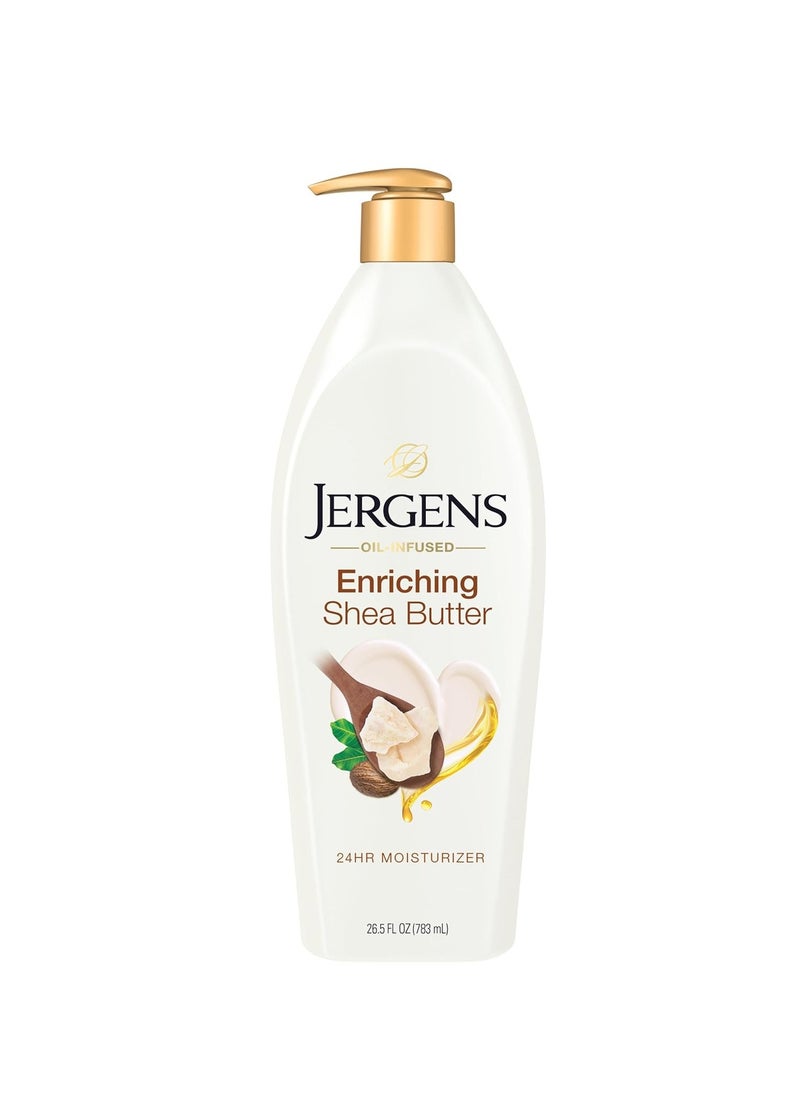 Jergens Hand and Body Lotion, Pure Shea Butter Deep Conditioning Body Moisturizer, Dermatologist Tested, 26.5 oz