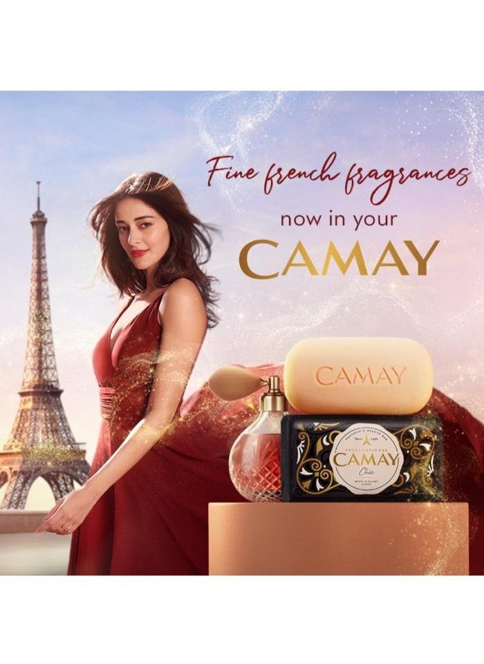 Camay Chic International Beauty Bath Bar | Beauty Bathing Soap | French Fragrance | For All Skin Types 125g