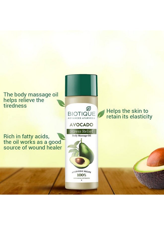 Cado Stress Relief Avocado Stress Relief Body Massage Oil | Heals And Hydrates Dry Skin | 100% Botanical Extracts | Suitable For All Skin Types | 200Ml